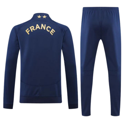 CONJUNTO TREINO COM ZIP FRANÇA JAQUETA+CALÇA - AZUL 2022/23