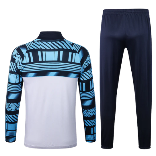 CONJUNTO TREINO MANCHESTER CITY JAQUETA+CALÇA - BRANCO/AZUL 2022/23