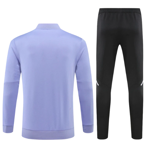 CONJUNTO TREINO COM ZIP REAL MADRID JAQUETA+CALÇA - ROXO 2022/23