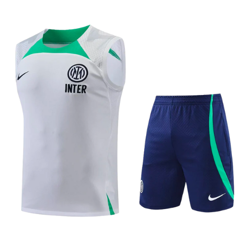 CONJUNTO TREINO INTER DE MILÃO REGATA+SHORT - BRANCO 2023/24