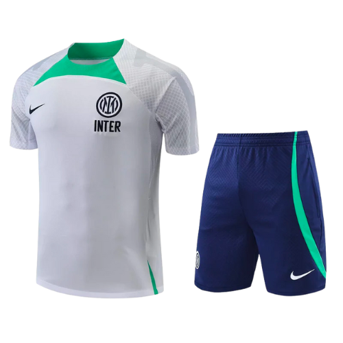 CONJUNTO TREINO INTER DE MILÃO CAMISA+SHORT - BRANCO 2022/23