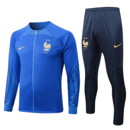 CONJUNTO TREINO FRANÇA JAQUETA+CALÇA - AZUL CLARO 2022/23