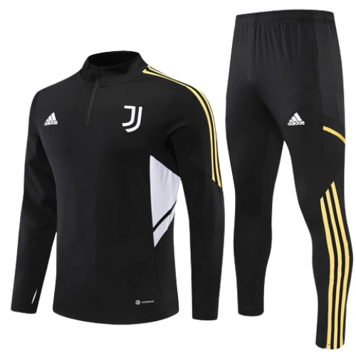 CONJUNTO TREINO JUVENTUS JAQUETA+CALÇA - PRETO/BRANCO 2021/22