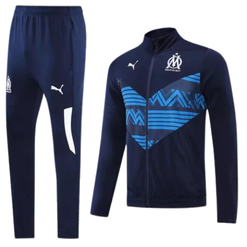 CONJUNTO TREINO MARSELHA JAQUETA+CALÇA - AZUL FAIXA 2023/24