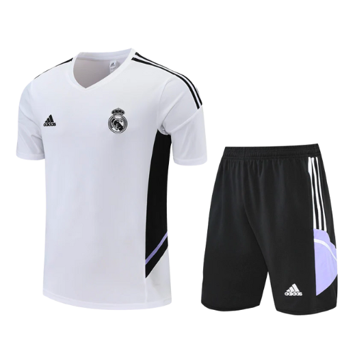 CONJUNTO TREINO REAL MADRID CAMISA+SHORT- BRANCO 2022/23