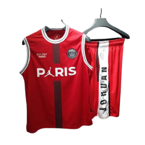 CONJUNTO TREINO PSG "PARIS" REGATA+SHORT - VERMELHO 2023/24