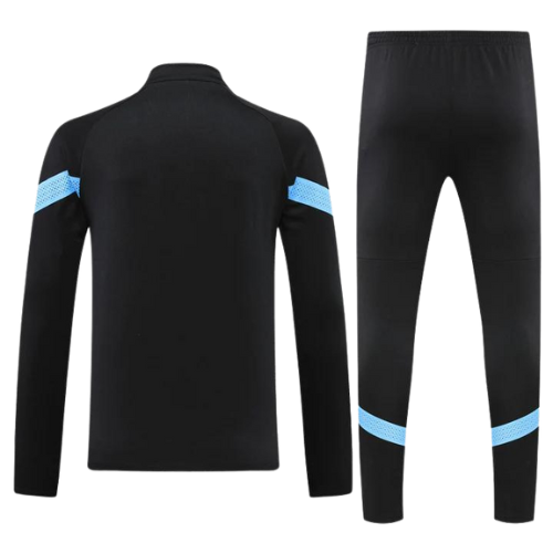 CONJUNTO TREINO MARSELHA JAQUETA+CALÇA - PRETO 2022/23