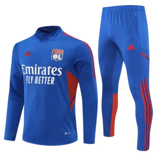 CONJUNTO TREINO OLYMPIQUE LYON JAQUETA+CALÇA - AZUL 2023/24