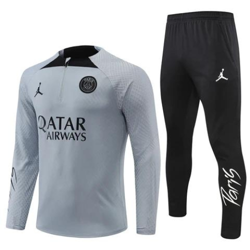 CONJUNTO TREINO PSG JAQUETA+CALÇA - CINZA 2022/23