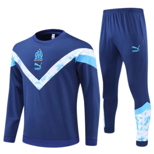 CONJUNTO TREINO MARSELHA JAQUETA+CALÇA - AZUL ESCURO V 2023/24