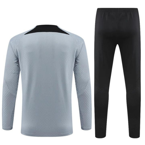 CONJUNTO TREINO PSG JAQUETA+CALÇA - CINZA 2022/23