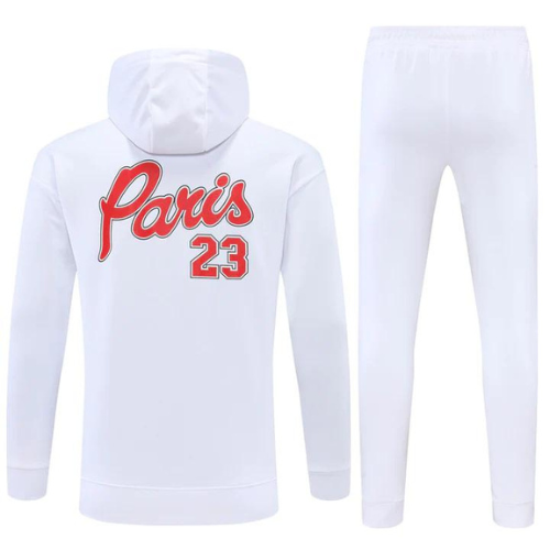 CONJUNTO TREINO PSG MOLETOM+CALÇA - BRANCO 2021/22
