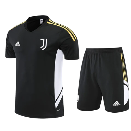 CONJUNTO TREINO JUVENTUS CAMISA+SHORT - PRETO 2021/22