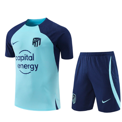 CONJUNTO TREINO ALETICO MADRID CAMISA+SHORT - AZUL CLARO 2023/24