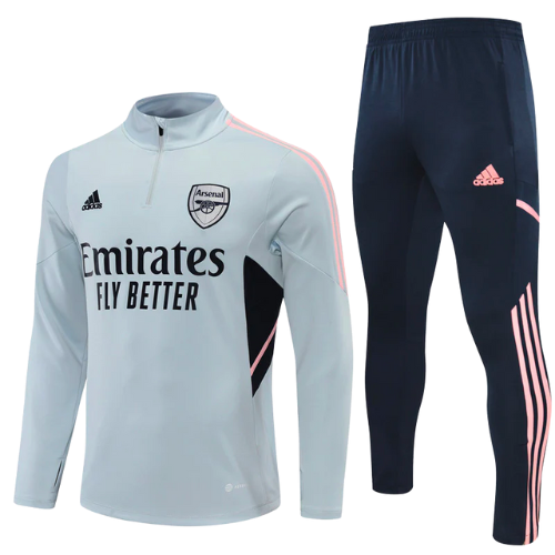 CONJUNTO TREINO ARSENAL JAQUETA+CALÇA - CINZA 2023/24