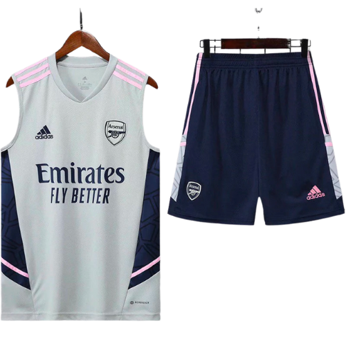 CONJUNTO TREINO ARSENAL REGATA+SHORT - CINZA 2023/24