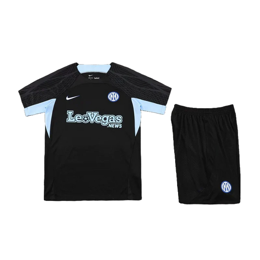 CONJUNTO TREINO INTER DE MILÃO CAMISA+SHORT - PRETO 2023/24