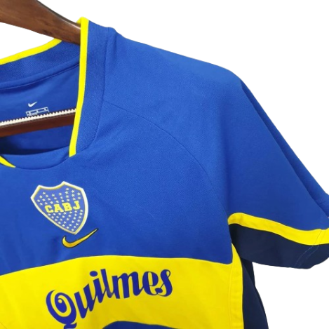 CAMISA BOCA JUNIORS RETRÔ 2001 AZUL E AMARELA