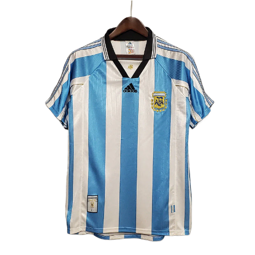 CAMISA SELEÇÃO ARGENTINA RETRÔ 1998/99 AZUL E BRANCA
