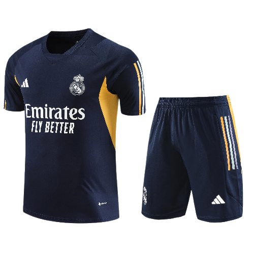 CONJUNTO TREINO REAL MADRID CAMISA+SHORT - AZUL MARINHO 2022/23