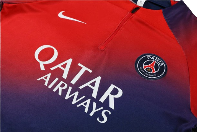 CONJUNTO TREINO PSG JAQUETA+CALÇA - VERMELHO/ROXO 2021/22