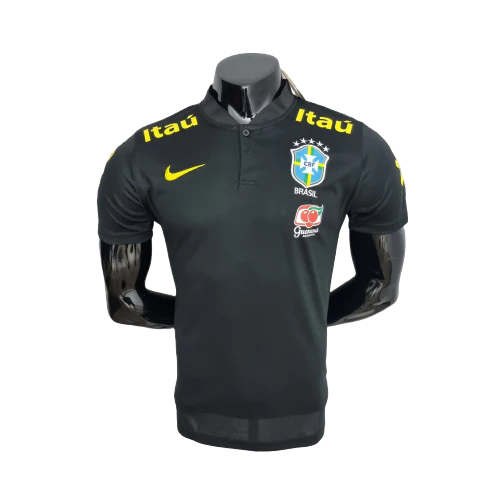 POLO BRASIL GOLA BAIXA  PRETA - MASCULINA