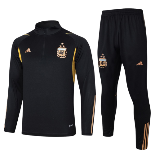 CONJUNTO INFANTIL TREINO ARGENTINA JAQUETA+CALÇA - PRETO 2024/25