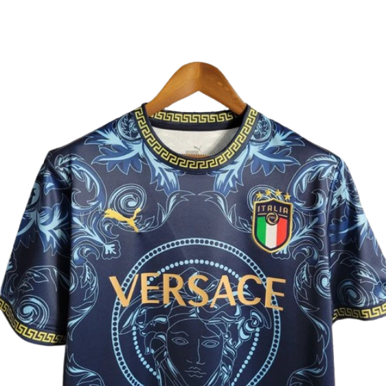 CAMISA SELEÇÃO ITÁLIA X VERSACE - AZUL