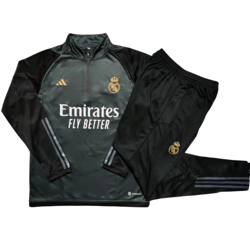 CONJUNTO INFANTIL TREINO REAL MADRID JAQUETA+CALÇA - CINZA 2022/23