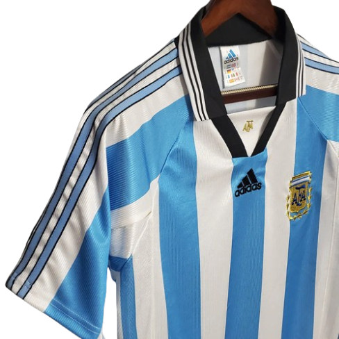 CAMISA SELEÇÃO ARGENTINA RETRÔ 1998/99 AZUL E BRANCA