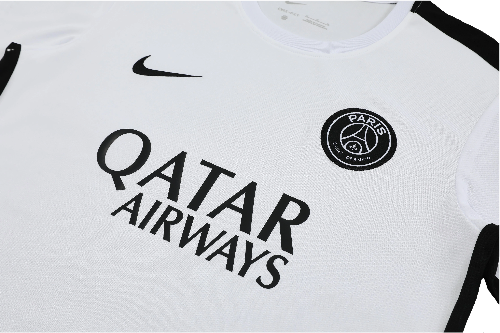 CONJUNTO TREINO PSG CAMISA+SHORT - BRANCO/PRETO 2022/23