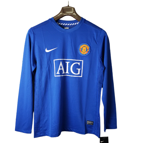 CAMISA MANGA LONGA RETRO MANCHESTER UNITED 07/08 - AZUL