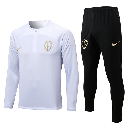 CONJUNTO TREINO CORINTHIANS JAQUETA+CALÇA - BRANCO 2023/24