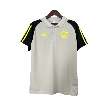 POLO FLAMENGO COMISSÃO TECNICA CINZA