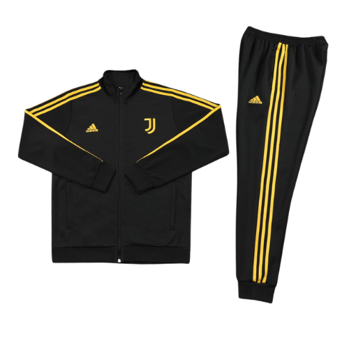 CONJUNTO TREINO JUVENTUS JAQUETA+CALÇA - PRETO/AMARELO 2023/24