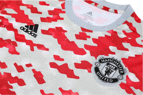 CONJUNTO TREINO MANCHESTER UNITED CAMISA+SHORT - VERMELHO/BRANCO 2023/24