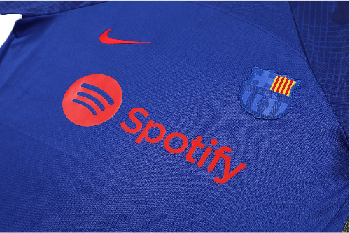 CONJUNTO TREINO BARCELONA CAMISA+SHORT - AZUL 2022/23