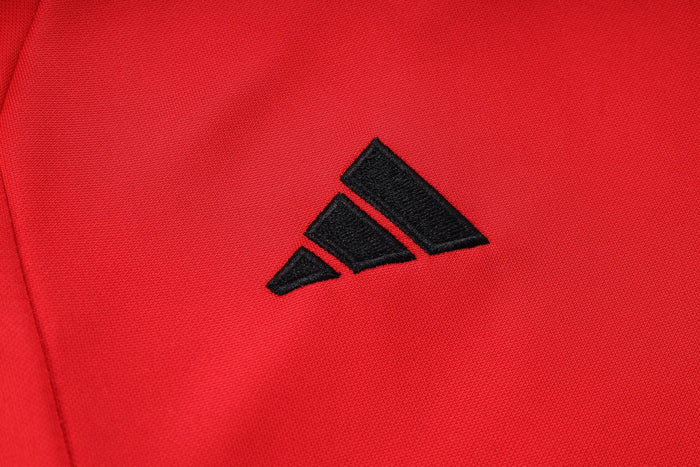 CONJUNTO TREINO FLAMENGO COM ZIP JAQUETA+CALÇA - VERMELHO 2023/24