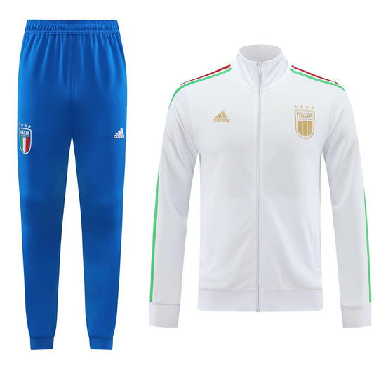 CONJUNTO TREINO ITALIA JAQUETA+CALÇA - BRANCO 2024/25