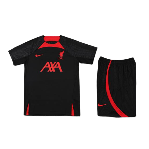 CONJUNTO TREINO LIVERPOOL CAMISA+SHORT - PRETO 2022/23