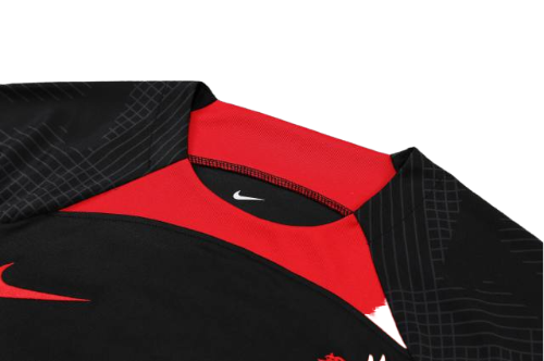 CONJUNTO TREINO LIVERPOOL CAMISA+SHORT - PRETO 2022/23