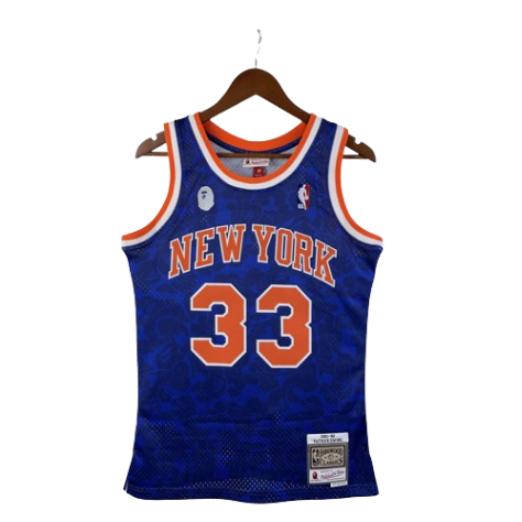 REGATA NBA BAPE X NEW YORK KNICKS MITCHELL & NESS AZUL