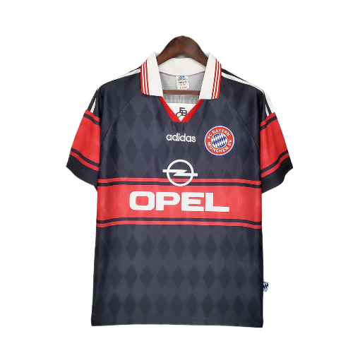 CAMISA BAYERN RETRÔ 1997/1999 PRETA E VERMELHA - ADIDAS