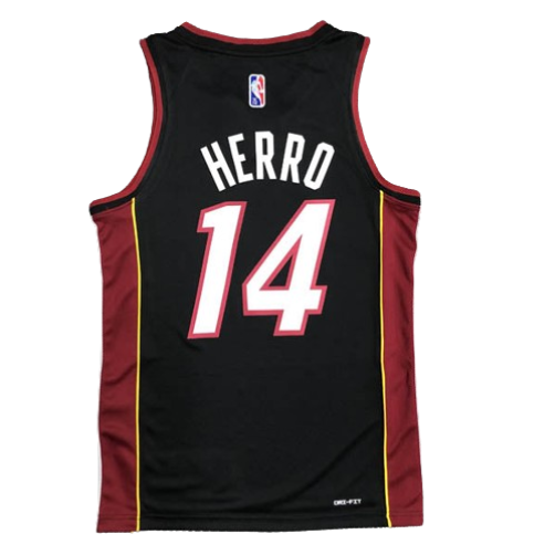 REGATA NBA MIAMI HEAT ICON EDIÇÃO 75 ANOS TYLER HERRO PRETA