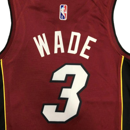 REGATA NBA MIAMI HEAT STATEMENT EDIÇÃO 75 ANOS DWAYNE WADE VERMELHA