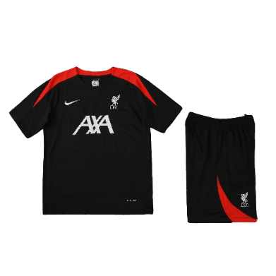 CONJUNTO TREINO LIVERPOOL CAMISA+SHORT - PRETO 2023/24