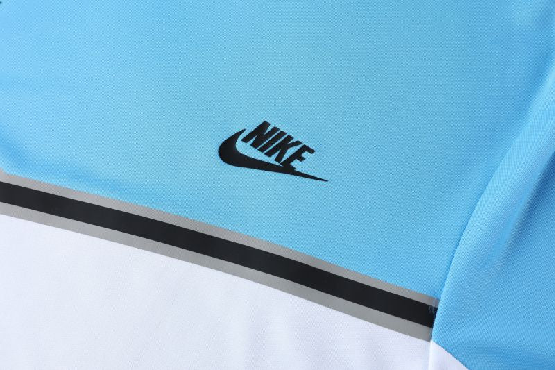 KIT CAMISA E CALÇA NIKE CINZA AZUL E BRANCO