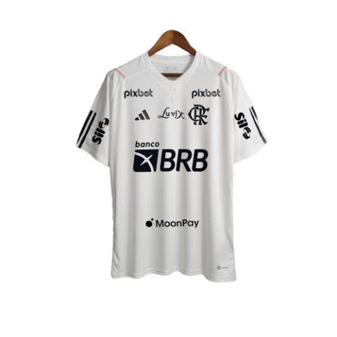 CAMISA FLAMENGO TREINO BRANCA 23/24 - PATROCÍNIOS
