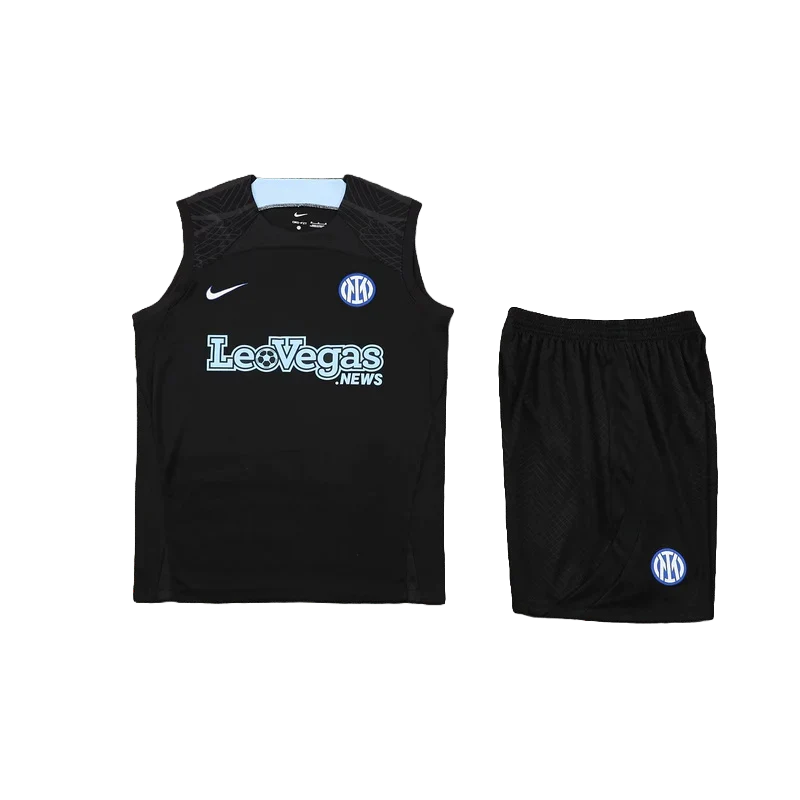CONJUNTO TREINO INTER DE MILÃO REGATA+SHORT - PRETO 2023/24