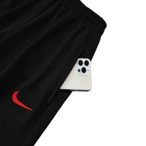CONJUNTO TREINO LIVERPOOL JAQUETA+CALÇA - PRETO/VERMELHO 2022/23